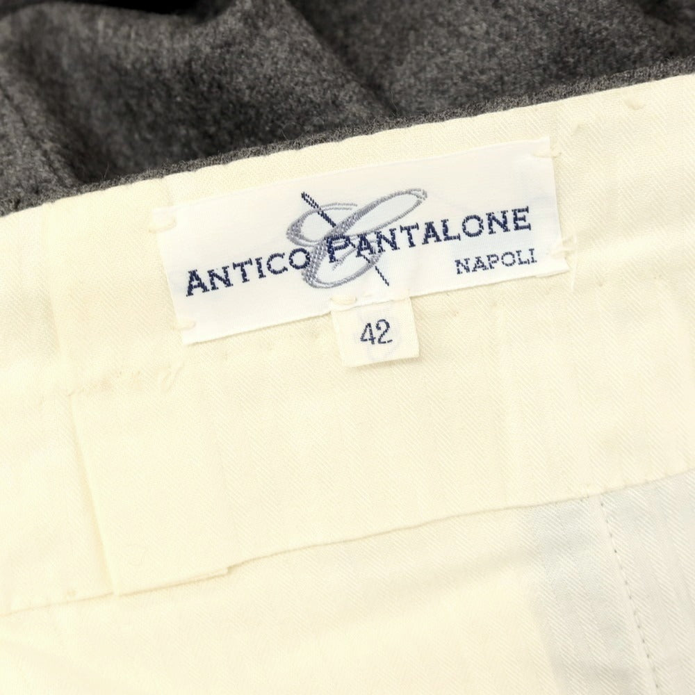 【中古】アンティコパンタローネ ANTICOPANTALONE ウール ドレススラックスパンツ ダークグレー【サイズ42】【 状態ランクC 】【 メンズ 】