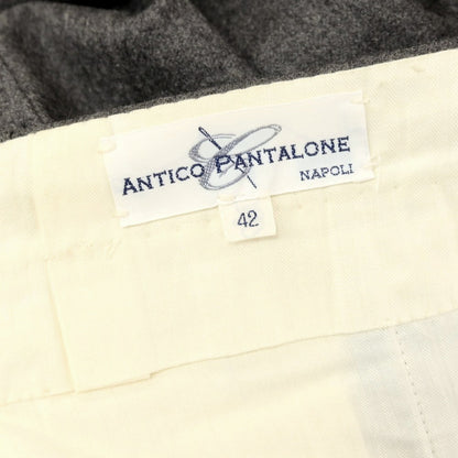 【中古】アンティコパンタローネ ANTICOPANTALONE ウール ドレススラックスパンツ ダークグレー【サイズ42】【 状態ランクC 】【 メンズ 】