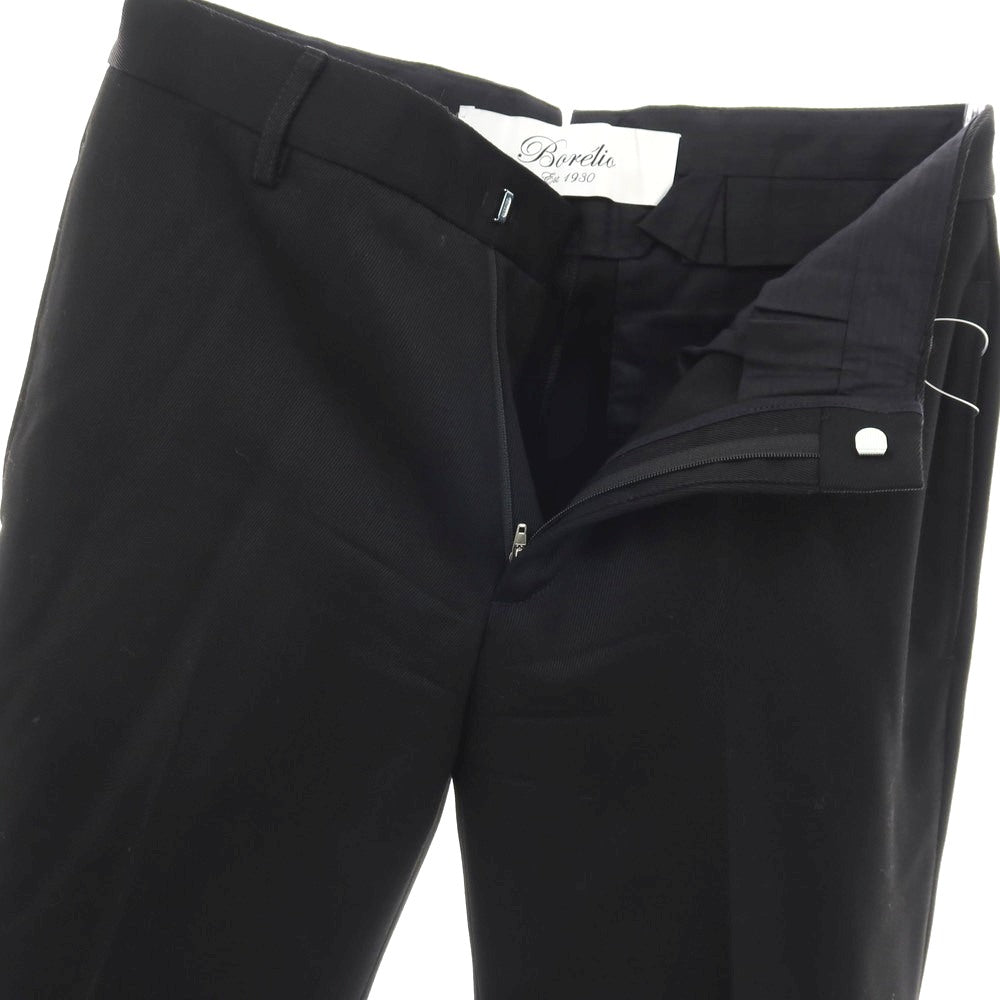 【中古】ボレリオ Borelio ツイルコットン系 カジュアルスラックスパンツ ブラック【サイズ44】【 状態ランクB 】【 メンズ 】