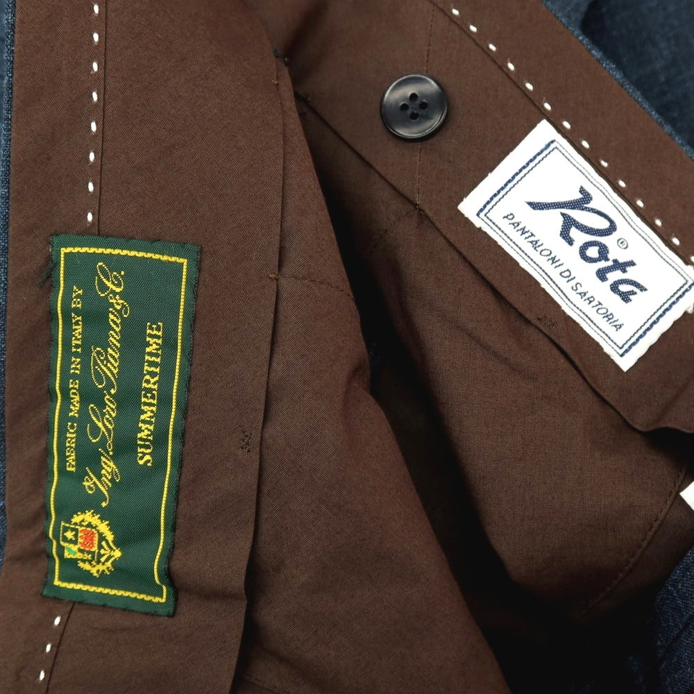 【中古】ロータ ROTA ウール系 ドレススラックスパンツ ブルーグリーン【サイズ48】【 状態ランクB 】【 メンズ 】