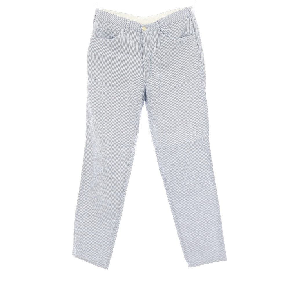 【中古】ロータスポーツ ROTA SPORTS コットンポリウレタン シアサッカー ストライプ カジュアルスラックスパンツ ブルーxホワイト【サイズ3】【 状態ランクC 】【 メンズ 】