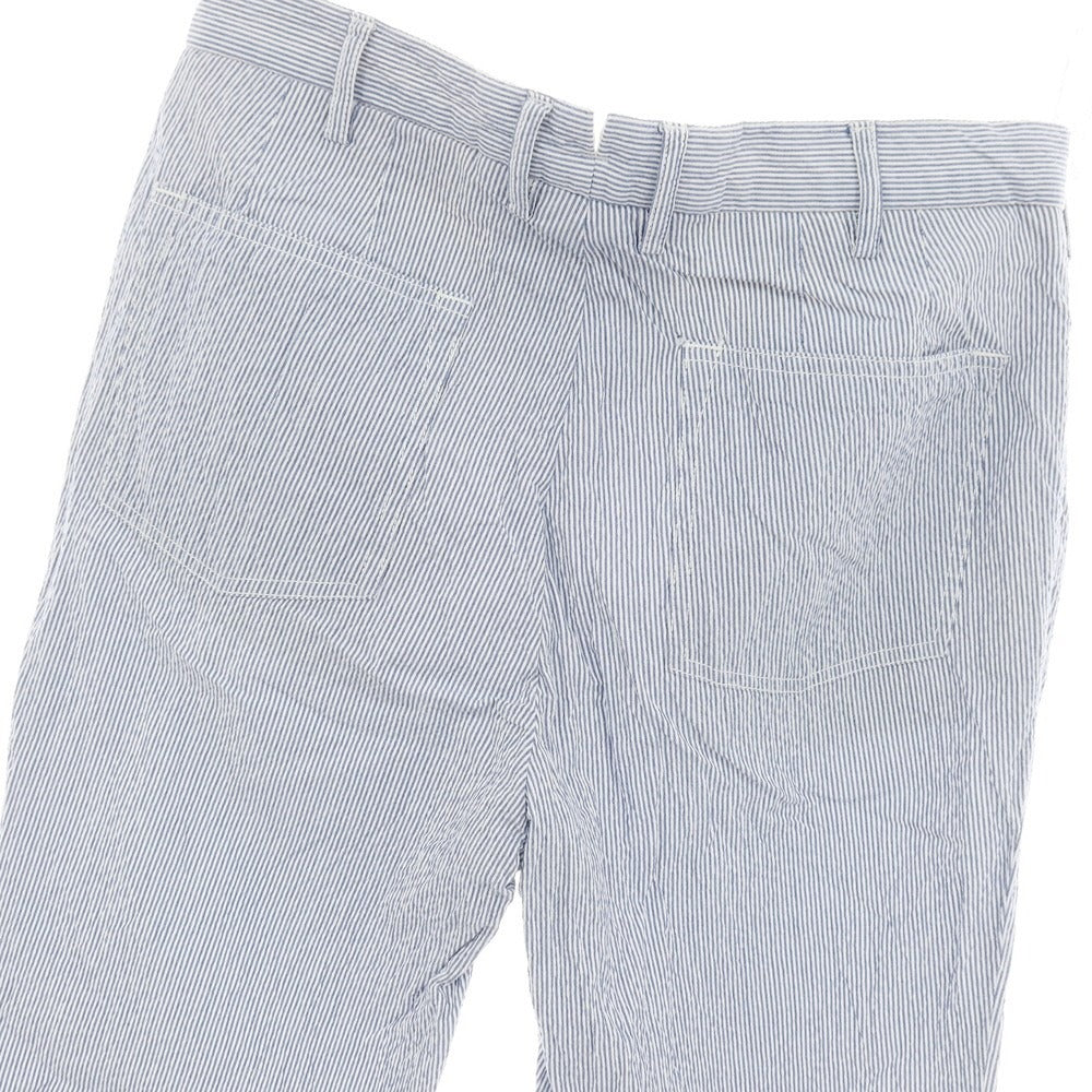 【中古】ロータスポーツ ROTA SPORTS コットンポリウレタン シアサッカー ストライプ カジュアルスラックスパンツ ブルーxホワイト【サイズ3】【 状態ランクC 】【 メンズ 】