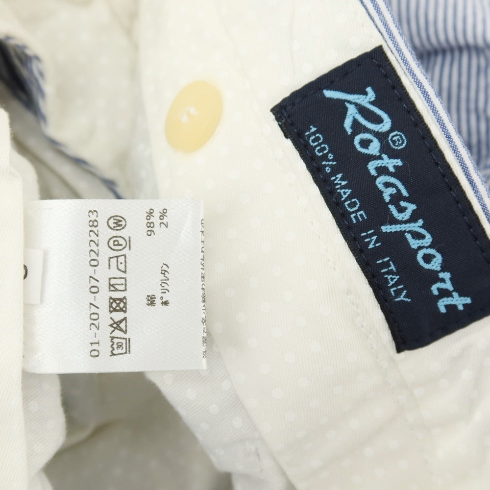 【中古】ロータスポーツ ROTA SPORTS コットンポリウレタン シアサッカー ストライプ カジュアルスラックスパンツ ブルーxホワイト【サイズ3】【 状態ランクC 】【 メンズ 】