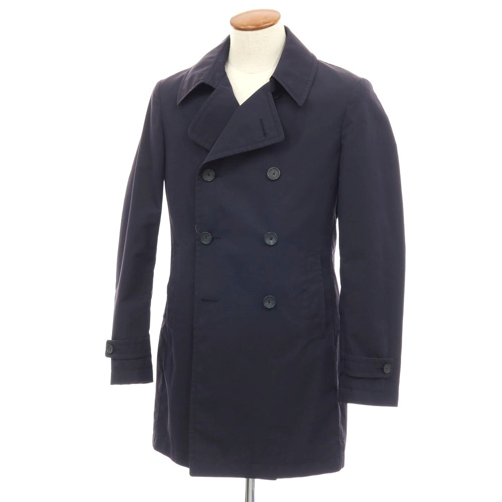 【中古】タリアトーレ TAGLIATORE Brilla per il gusto別注 CHARLIE コットンナイロン ダブルブレストコート ネイビー【サイズ48】【 状態ランクC 】【 メンズ 】