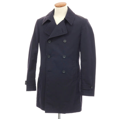 【中古】タリアトーレ TAGLIATORE Brilla per il gusto別注 CHARLIE コットンナイロン ダブルブレストコート ネイビー【サイズ48】【 状態ランクC 】【 メンズ 】