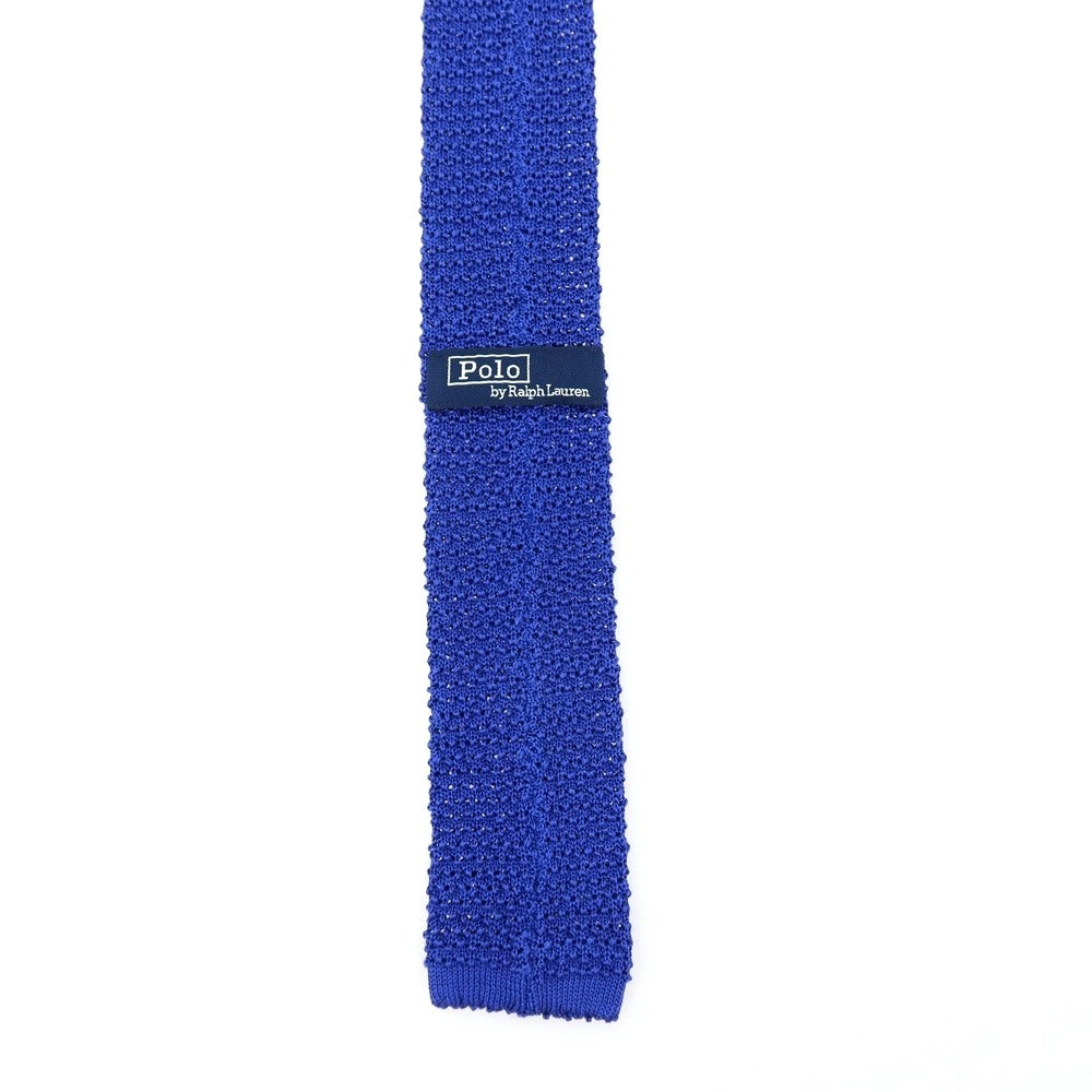 【中古】ポロ ラルフローレン Polo Ralph Lauren シルク ニットタイ ネクタイ ブルー【 状態ランクB 】【 メンズ 】