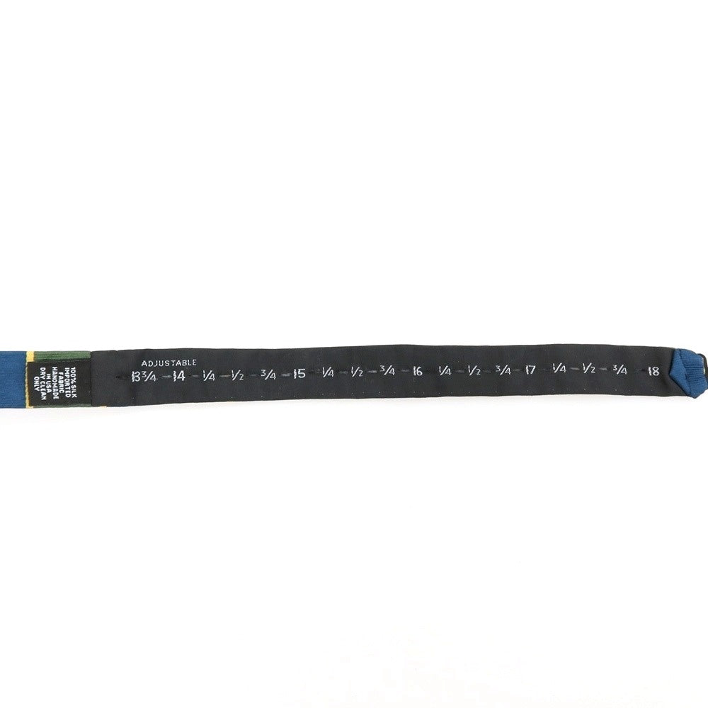【中古】サウスウィック Southwick シルク ストライプ ボウタイ 蝶ネクタイ グリーンxブルー【 状態ランクB 】【 メンズ 】
