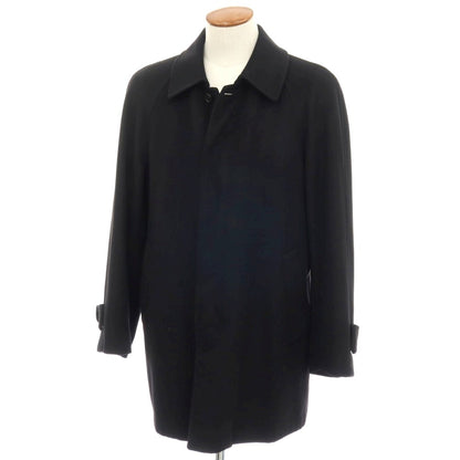 【中古】ダーバン D’URBAN basic gear カシミヤ ステンカラーコート ブラック【サイズM】【 状態ランクD 】【 メンズ 】