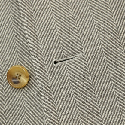 【中古】タキザワ シゲル Takizawa Shigeru Ondata ウールカシミヤ ヘリンボーン チェスターフィールドコート グレー【サイズ表記なし（S位）】【 状態ランクC 】【 メンズ 】