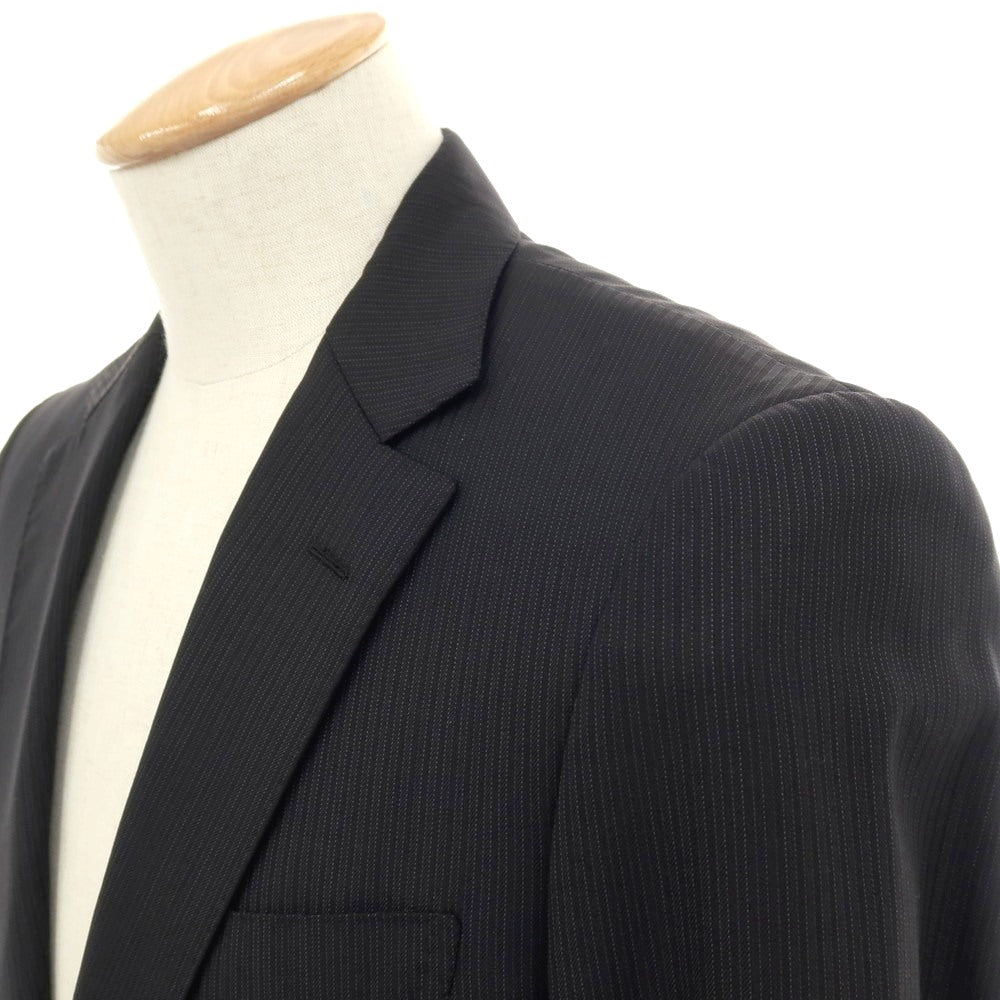 【中古】バーバリーロンドン BURBERRY LONDON ウール ストライプ 2つボタンスーツ ブラック【 サイズ36 】【 状態ランクC 】【 メンズ 】 [APD]