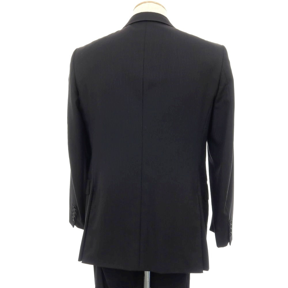 【中古】バーバリーロンドン BURBERRY LONDON ウール ストライプ 2つボタンスーツ ブラック【 サイズ36 】【 状態ランクC 】【 メンズ 】 [APD]