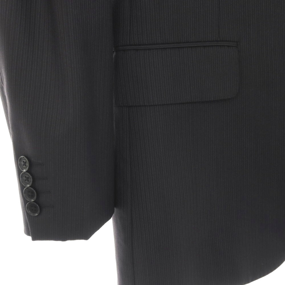 【中古】バーバリーロンドン BURBERRY LONDON ウール ストライプ 2つボタンスーツ ブラック【 サイズ36 】【 状態ランクC 】【 メンズ 】 [APD]
