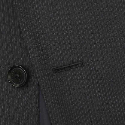 【中古】バーバリーロンドン BURBERRY LONDON ウール ストライプ 2つボタンスーツ ブラック【サイズ36】【 状態ランクC 】【 メンズ 】