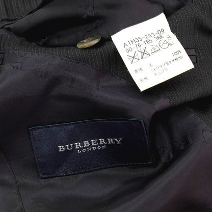 【中古】バーバリーロンドン BURBERRY LONDON ウール ストライプ 2つボタンスーツ ブラック【サイズ36】【 状態ランクC 】【 メンズ 】