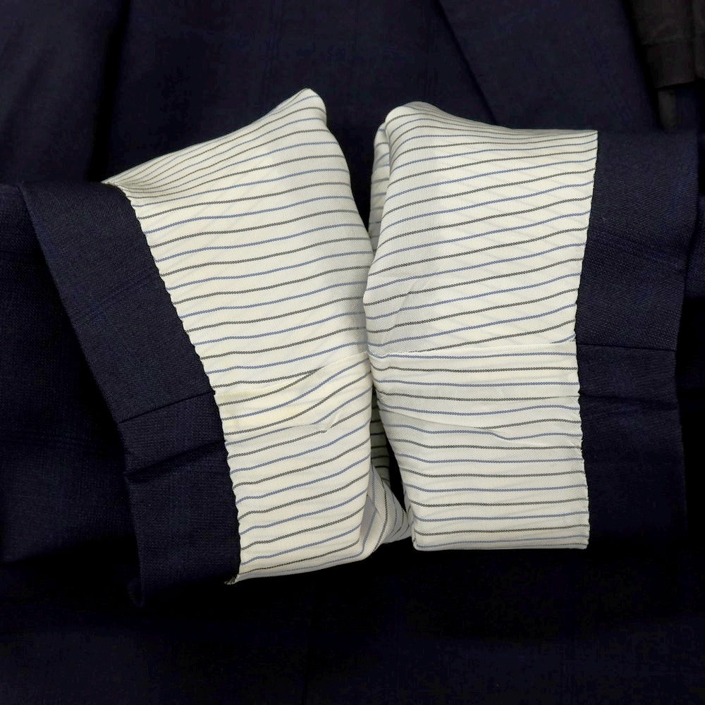 【中古】バーバリーロンドン BURBERRY LONDON ウールシルク チェック 2つボタンスーツ ネイビー【サイズ36】【 状態ランクC 】【 メンズ 】