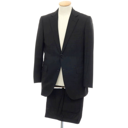 【中古】バーバリーロンドン BURBERRY LONDON ウール チェック 2つボタンスーツ ブラック【サイズ36】【 状態ランクC 】【 メンズ 】