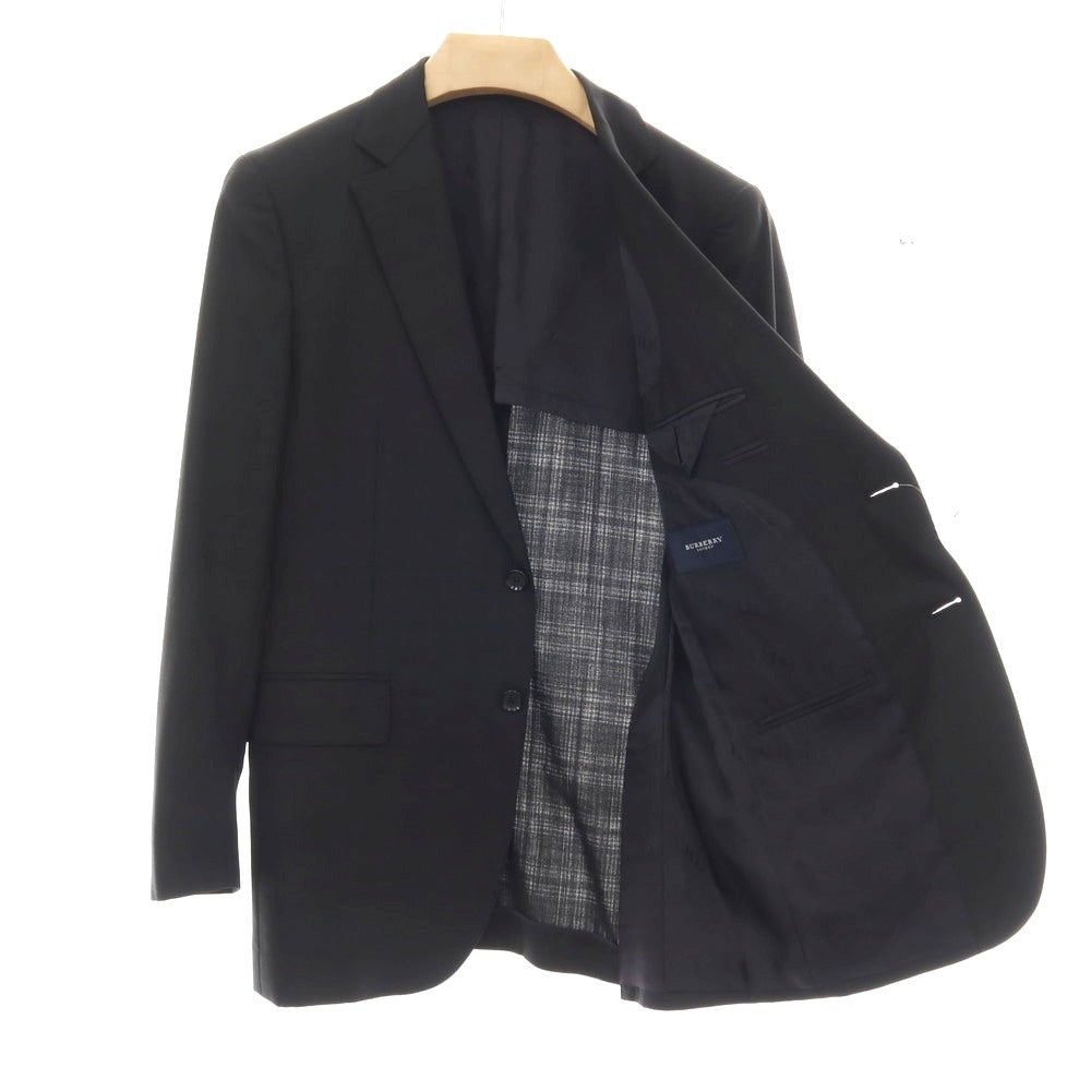 【中古】バーバリーロンドン BURBERRY LONDON ウール チェック 2つボタンスーツ ブラック【サイズ36】【 状態ランクC 】【 メンズ 】