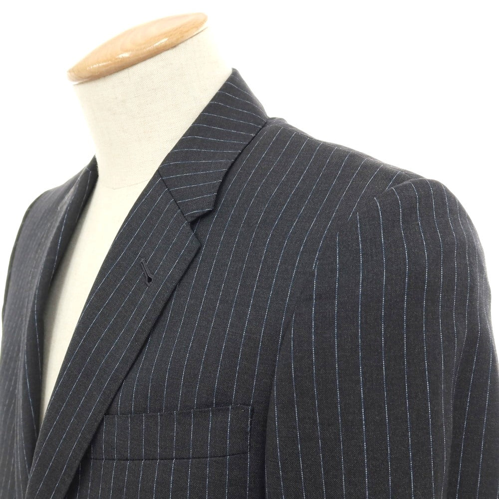 【中古】ポールスミス Paul Smith ウール ピンストライプ 2つボタンスーツ グレーxブルー【 S 】【 状態ランクC 】【 メンズ 】 []