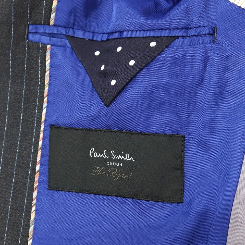 【中古】ポールスミス Paul Smith ウール ピンストライプ 2つボタンスーツ グレーxブルー【 S 】【 状態ランクC 】【 メンズ 】 []