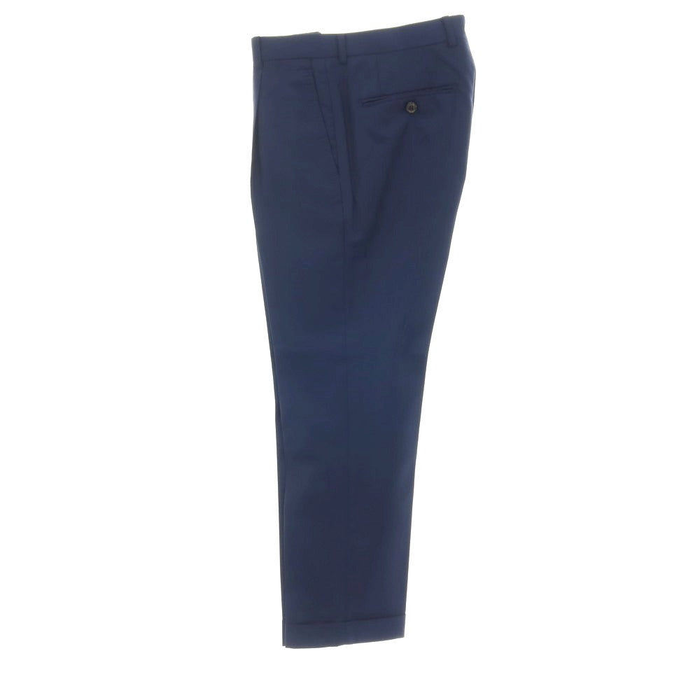 【中古】アザブテーラー azabu tailor ウール ヘリンボーン 2つボタンスーツ ネイビー【 上42/下76 】【 状態ランクC 】【 メンズ 】[APD]