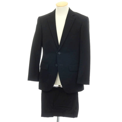 【SALE30%OFF/返品不可】【中古】イセタンメンズ ISETAN MENS ウール 2つボタンスーツ ブラック【 サイズ表記なし（S位） 】【 状態ランクB 】【 メンズ 】 [APD]