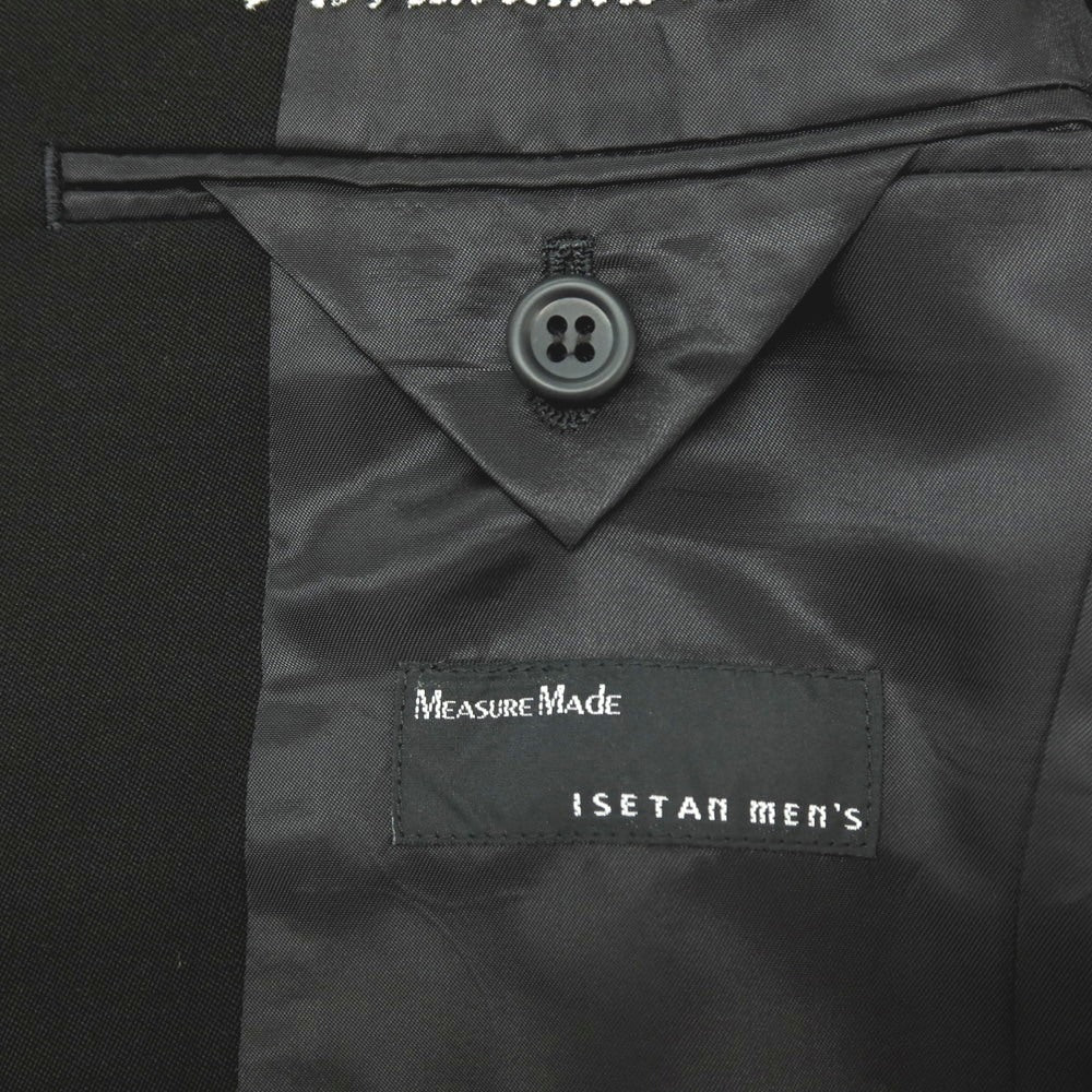 【SALE30%OFF/返品不可】【中古】イセタンメンズ ISETAN MENS ウール 2つボタンスーツ ブラック【 サイズ表記なし（S位） 】【 状態ランクB 】【 メンズ 】 [APD]