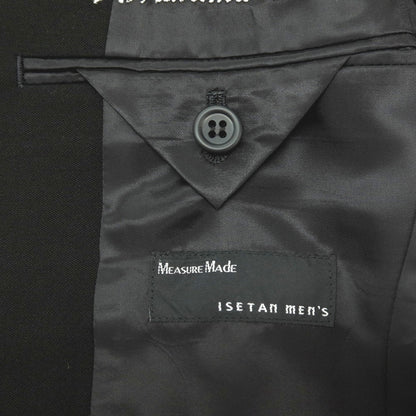 【SALE30%OFF/返品不可】【中古】イセタンメンズ ISETAN MENS ウール 2つボタンスーツ ブラック【 サイズ表記なし（S位） 】【 状態ランクB 】【 メンズ 】 [APD]