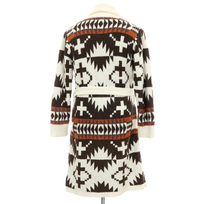 【中古】ジェラートピケ オム GELATO PIQUE HOMME × PENDLETON ポリエステル パウダー ニット ルームウェア ガウン ホワイトxブラウン【 M 】【 状態ランクB 】【 メンズ 】[APD]