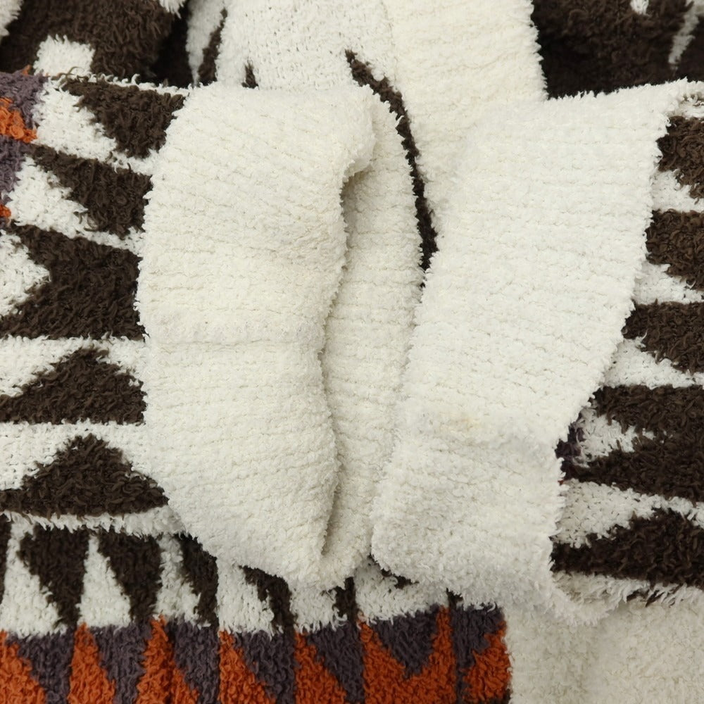 【中古】ジェラートピケ オム GELATO PIQUE HOMME × PENDLETON ポリエステル パウダー ニット ルームウェア ガウン ホワイトxブラウン【 M 】【 状態ランクB 】【 メンズ 】[APD]