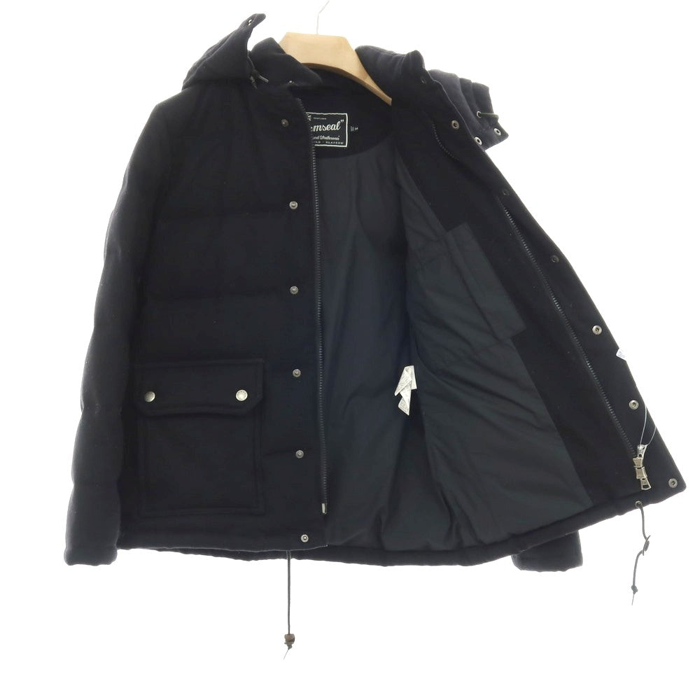 【中古】ストームシール STORMSEAL by Traditional Weatherwear ウールナイロン スタンドカラー ダウンジャケット ブラック【サイズ36】【 状態ランクC 】【 メンズ 】[APD]