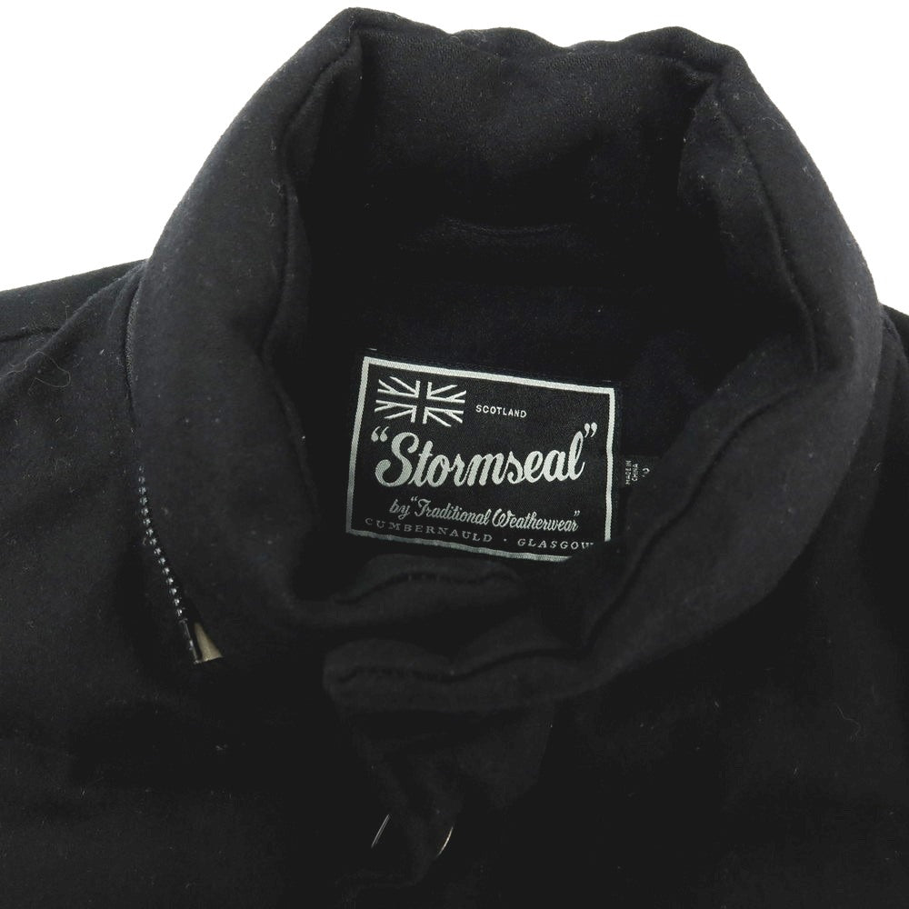 【中古】ストームシール STORMSEAL by Traditional Weatherwear ウールナイロン スタンドカラー ダウンジャケット ブラック【サイズ36】【 状態ランクC 】【 メンズ 】[APD]