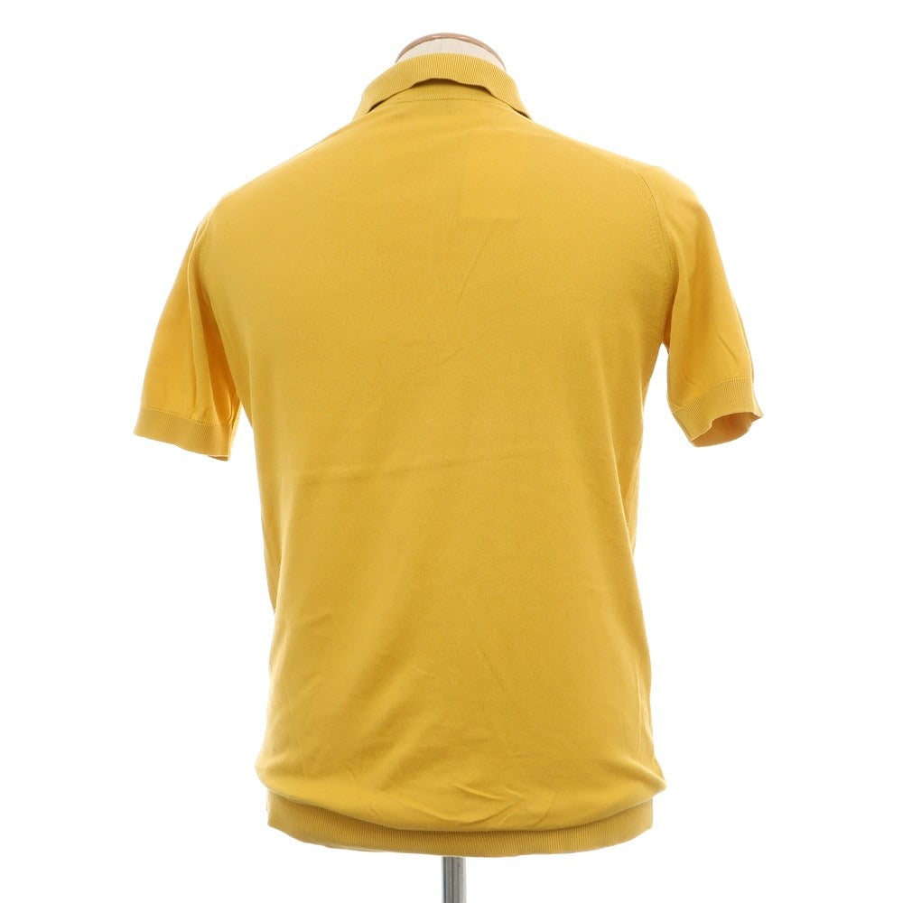 【中古】ジョンスメドレー JOHN SMEDLEY シーアイランドコットン 半袖 ポロニット イエロー【サイズS】【 状態ランクC 】【 メンズ 】