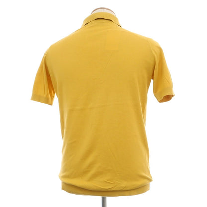 【中古】ジョンスメドレー JOHN SMEDLEY シーアイランドコットン 半袖 ポロニット イエロー【サイズS】【 状態ランクC 】【 メンズ 】