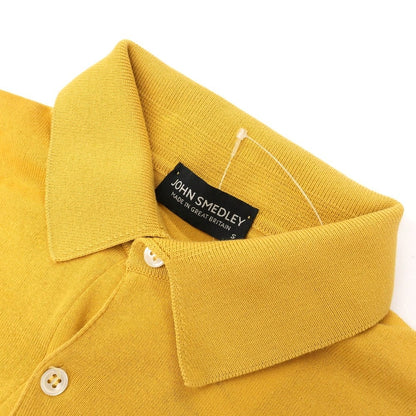 【中古】ジョンスメドレー JOHN SMEDLEY シーアイランドコットン 半袖 ポロニット イエロー【サイズS】【 状態ランクC 】【 メンズ 】