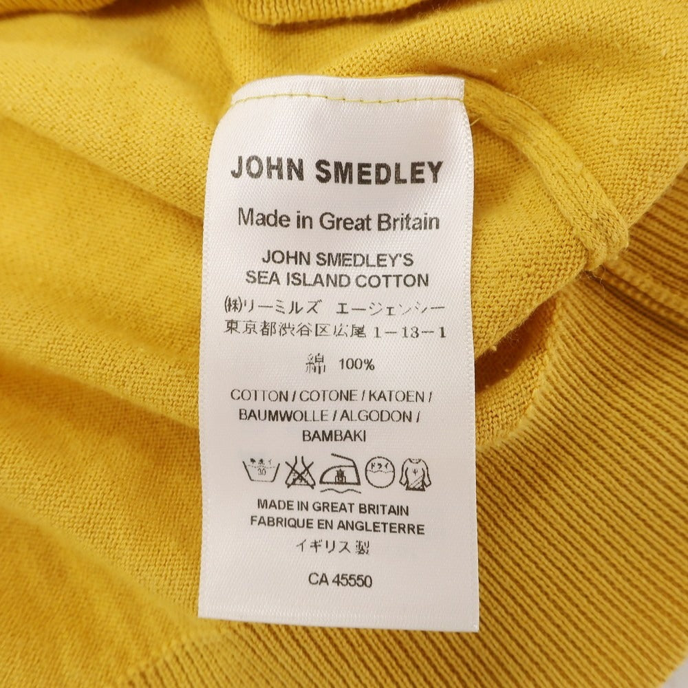 【中古】ジョンスメドレー JOHN SMEDLEY シーアイランドコットン 半袖 ポロニット イエロー【サイズS】【 状態ランクC 】【 メンズ 】