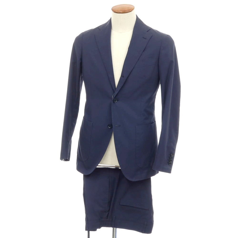 【中古】ビームスエフ BEAMS F コットン 3つボタンスーツ セットアップ ネイビー【 46 】【 状態ランクC 】【 メンズ 】 []