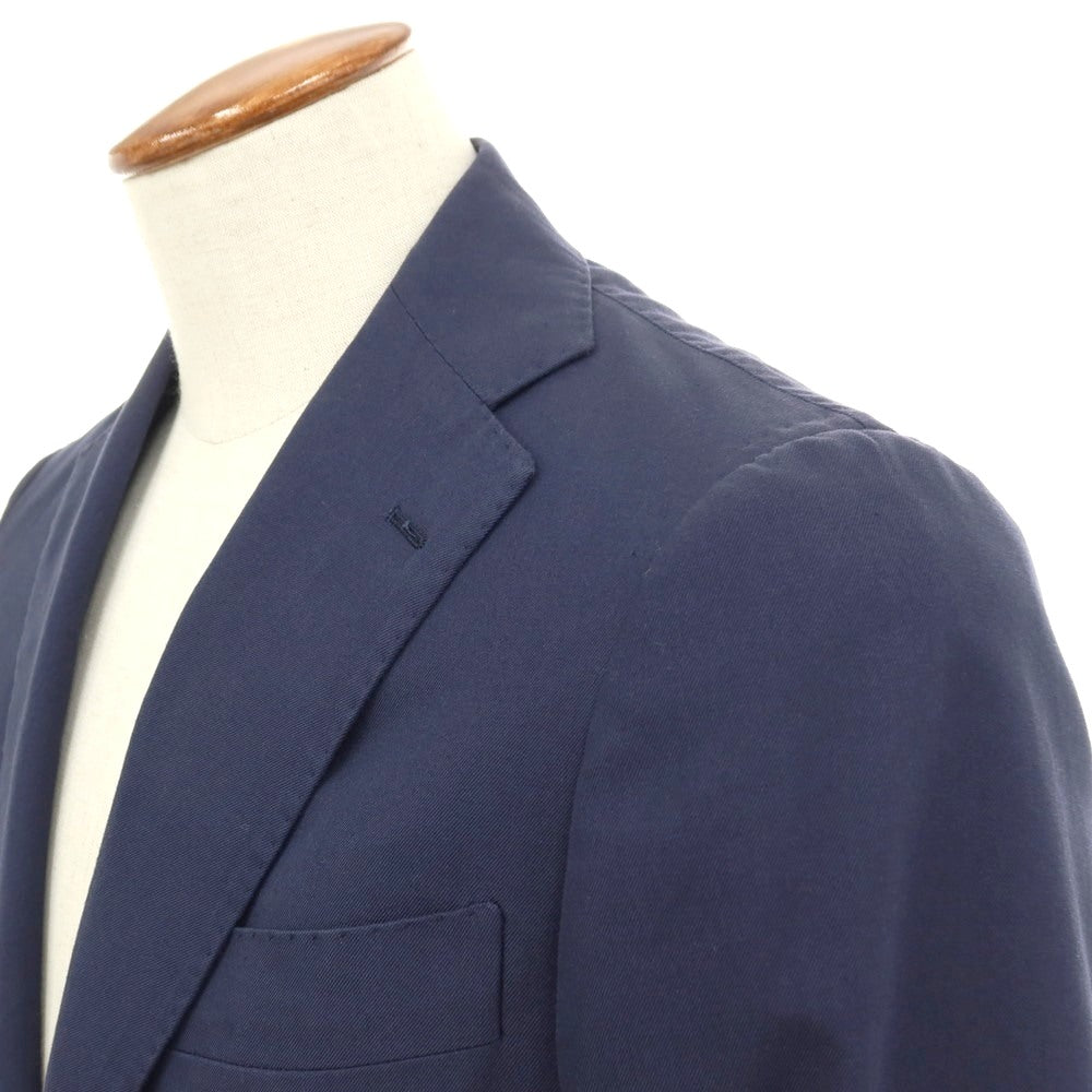 【中古】ビームスエフ BEAMS F コットン 3つボタンスーツ セットアップ ネイビー【サイズ46】【 状態ランクC 】【 メンズ 】