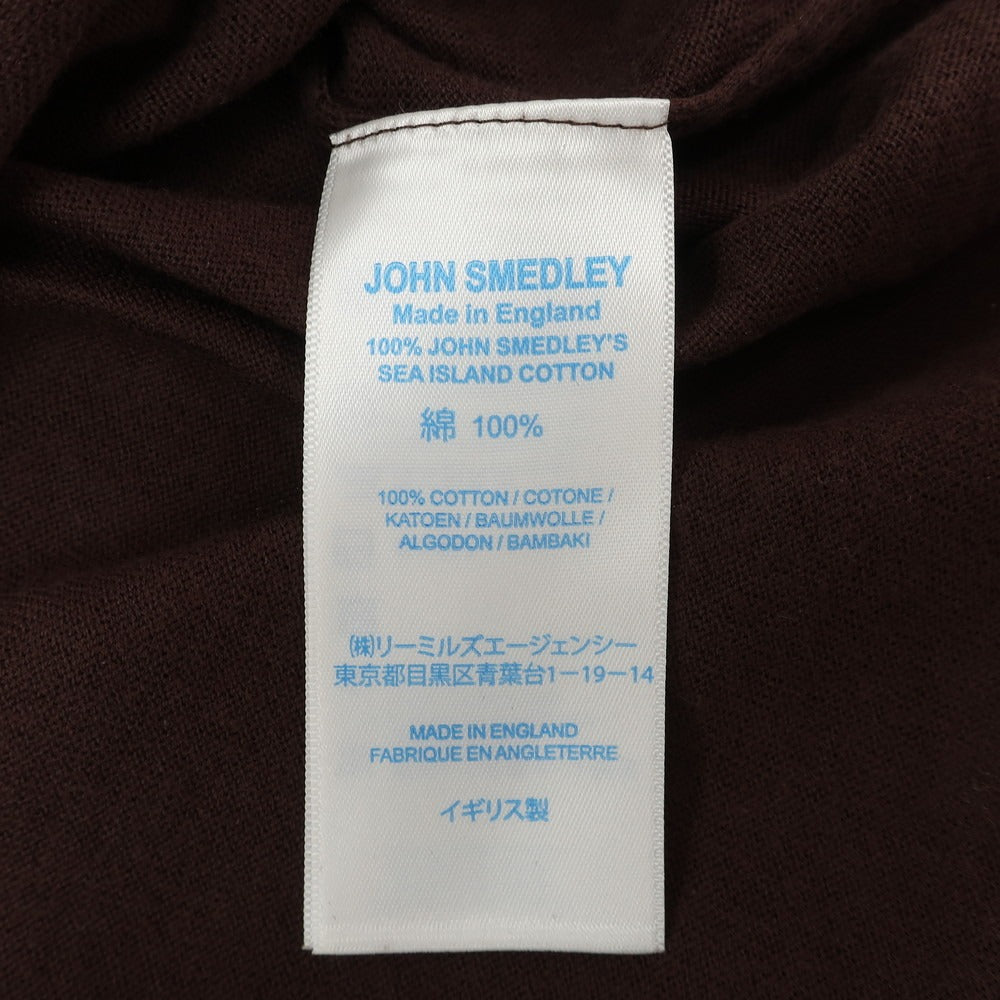 【中古】ジョンスメドレー JOHN SMEDLEY ハイゲージ シーアイランドコットン クルーネック プルオーバーニット ブラウン【サイズS】【 状態ランクC 】【 メンズ 】