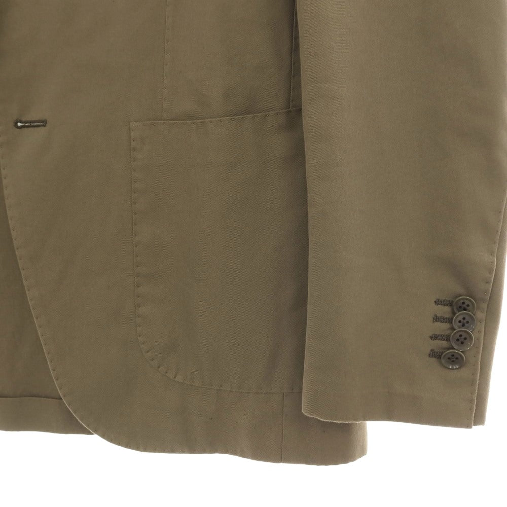 【中古】ビームスエフ BEAMS F コットン 3つボタンスーツ セットアップ カーキ【サイズ46】【 状態ランクC 】【 メンズ 】