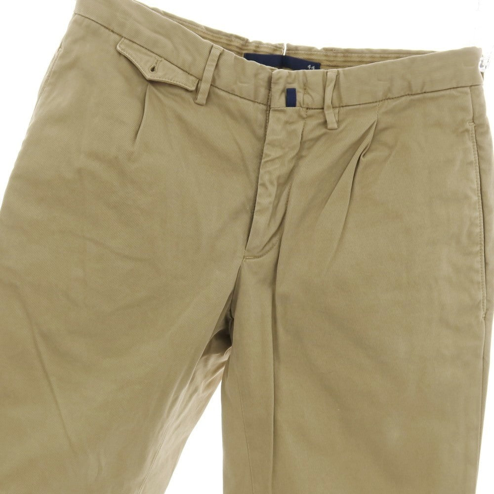 【中古】インコテックス INCOTEX コットンポリウレタン カジュアルスラックスパンツ カーキ【サイズ44】【 状態ランクC 】【 メンズ 】