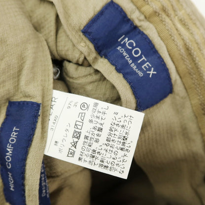 【SALE30%OFF/返品不可】【中古】インコテックス INCOTEX コットンポリウレタン カジュアルスラックスパンツ カーキ【 サイズ44 】【 状態ランクC 】【 メンズ 】