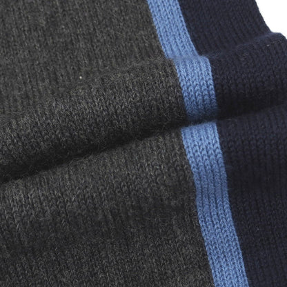 【中古】ポールスミス Paul Smith ウール系 ニット マフラー グレーxネイビー【 状態ランクB 】【 メンズ 】