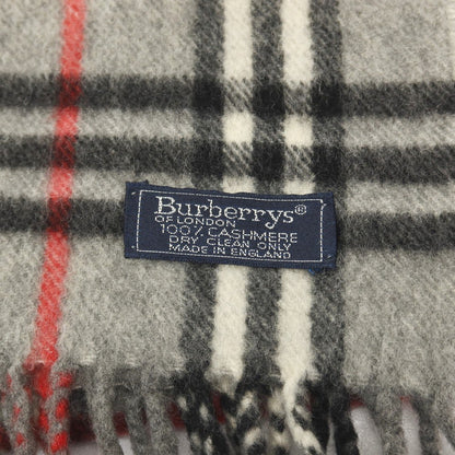 【中古】バーバリーズ Burberrys カシミヤ ノバチェック マフラー グレーxブラック【 状態ランクB 】【 メンズ 】