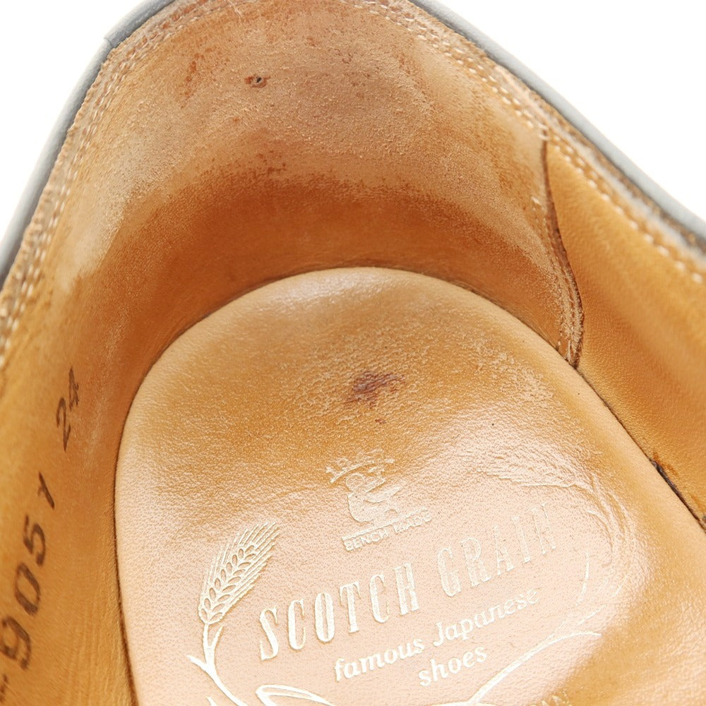 【中古】スコッチグレイン SCOTCH GRAIN カーフ レザー ドレスシューズ ブラック【サイズ24EEE】【 状態ランクC 】【 メンズ 】
