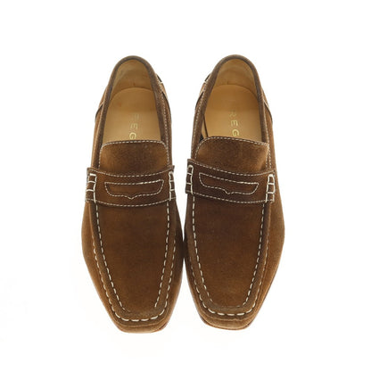 【中古】リーガル REGAL スエード コインロファー ブラウン【サイズ24】【 状態ランクC 】【 メンズ 】