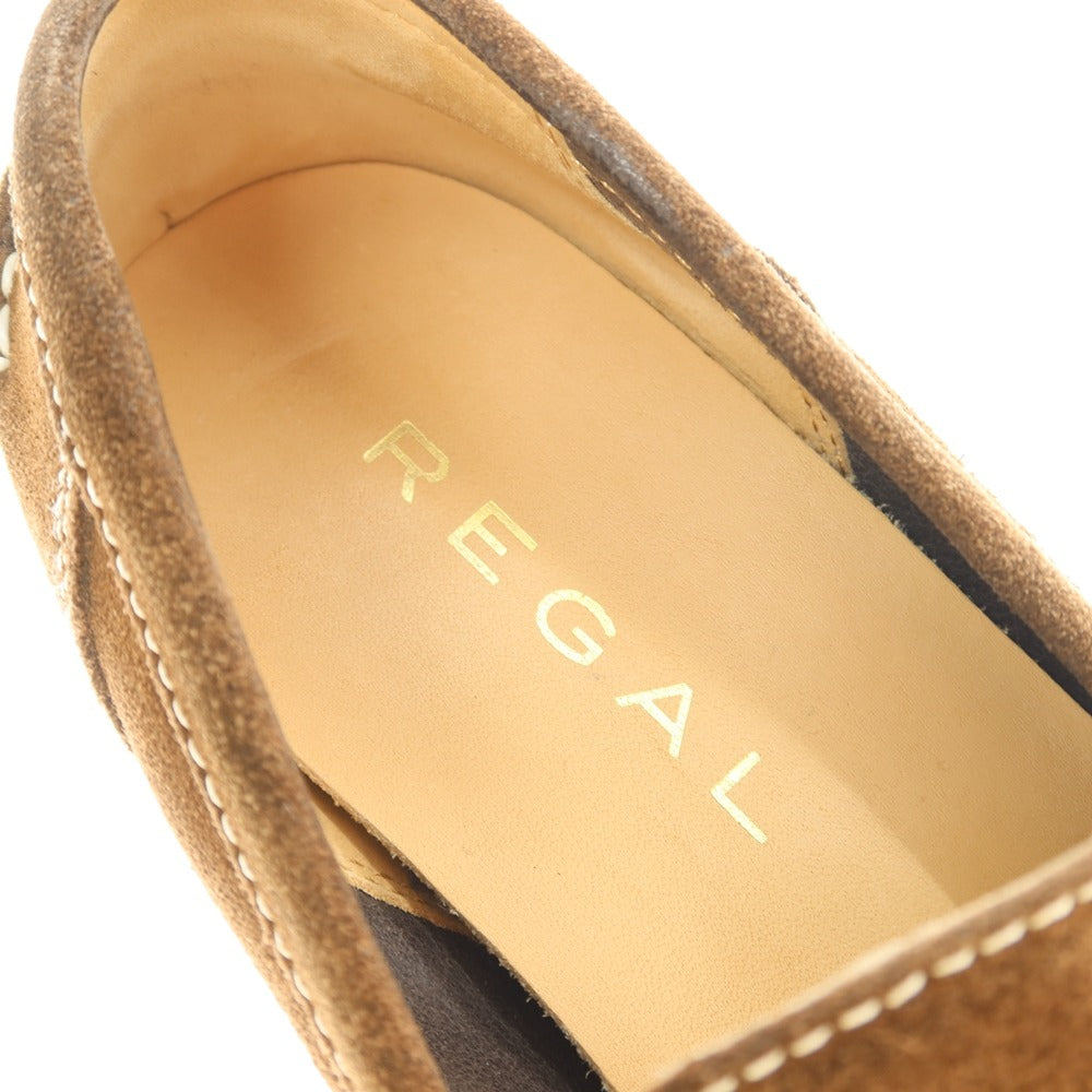 【中古】リーガル REGAL スエード コインロファー ブラウン【サイズ24】【 状態ランクC 】【 メンズ 】