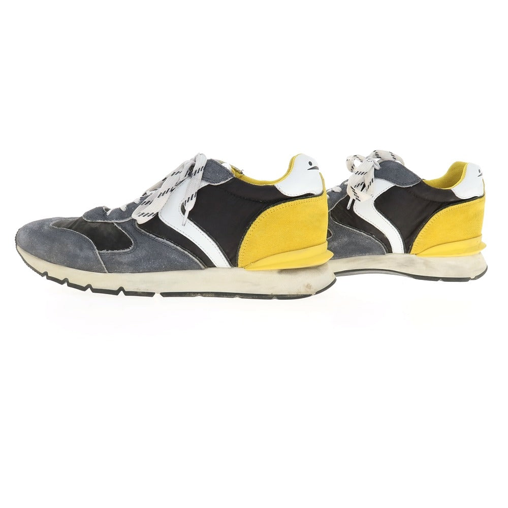 【中古】ボイルブランシェ VOILE BLANCHE LIAM RACE スエード ナイロン スニーカー ネイビーxブラック【サイズ40】【 状態ランクC 】【 メンズ 】