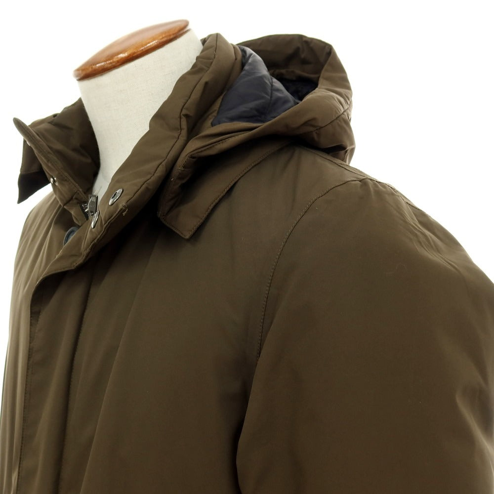 【中古】ヘルノ Herno Laminar GORE-TEX スタンドカラー ダウンコート ダークオリーブ【サイズ46】【 状態ランクC 】【 メンズ 】