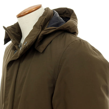 【中古】ヘルノ Herno Laminar GORE-TEX スタンドカラー ダウンコート ダークオリーブ【サイズ46】【 状態ランクC 】【 メンズ 】