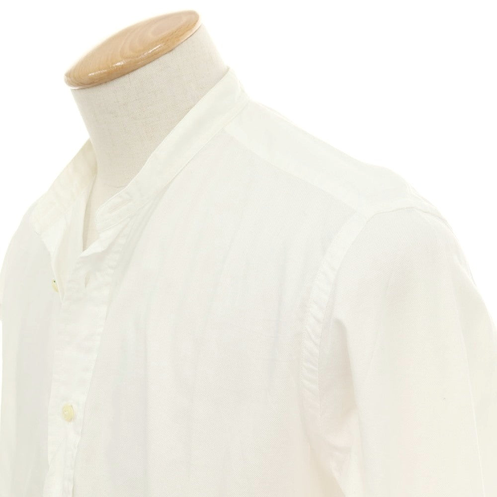 【中古】ベヴィラクア BEVILACQUA コットン バンドカラー カジュアルシャツ ホワイト【 S 】【 状態ランクC 】【 メンズ 】[APD]